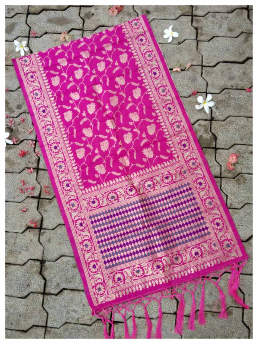Banarasi Silk Zari Work Wholesale Dupatta-KD264 Banarasi Silk Zari Work Wholesale Dupatta-KD264